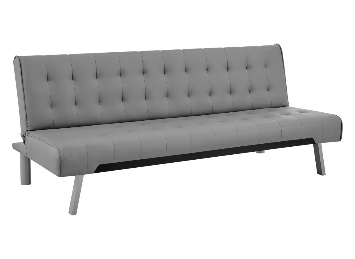 Banquette clic-clac capitonné design gris KEDY - Image 4