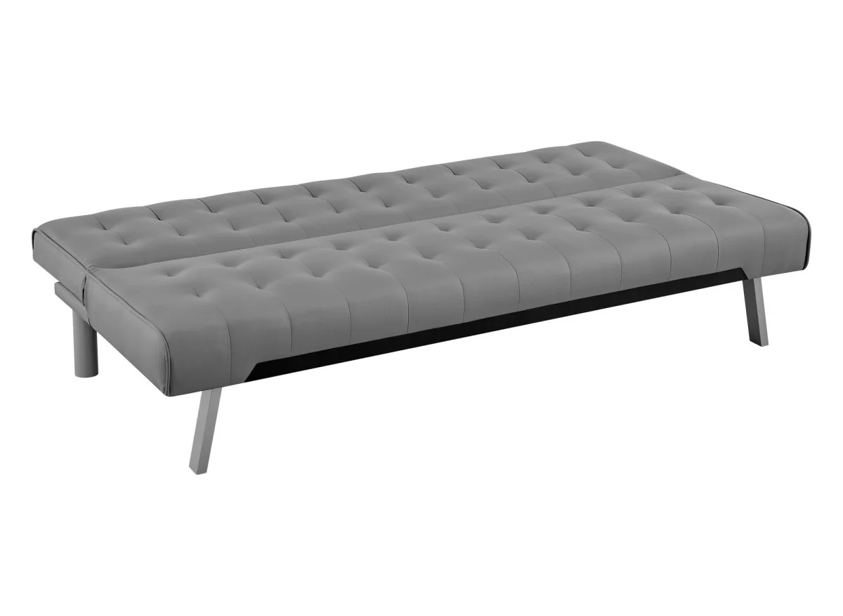 Banquette clic-clac capitonné design gris KEDY - Image 5