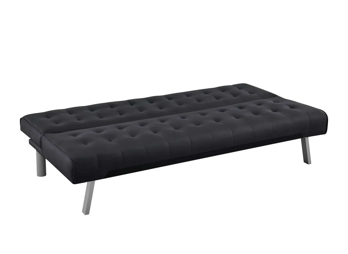 Banquette clic-clac capitonné design noir KEDY - Image 5