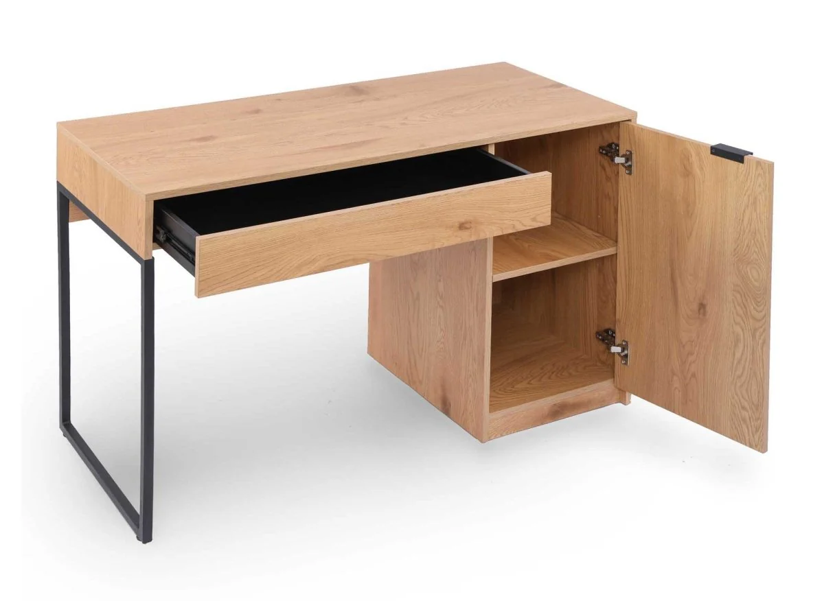 Bureau avec rangement en bois et métal BLAISE - Image 3