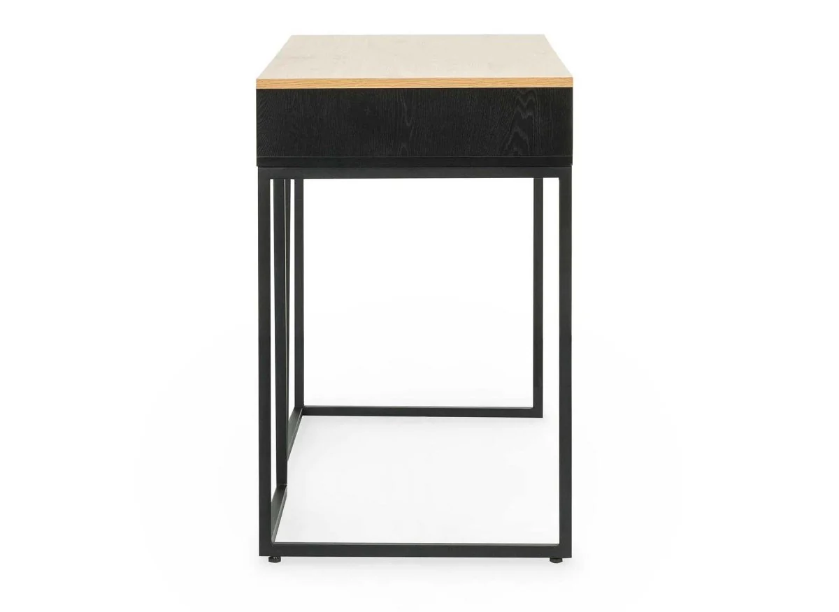 Bureau industriel avec tiroir et rangement en bois et métal COLETTE - Image 5