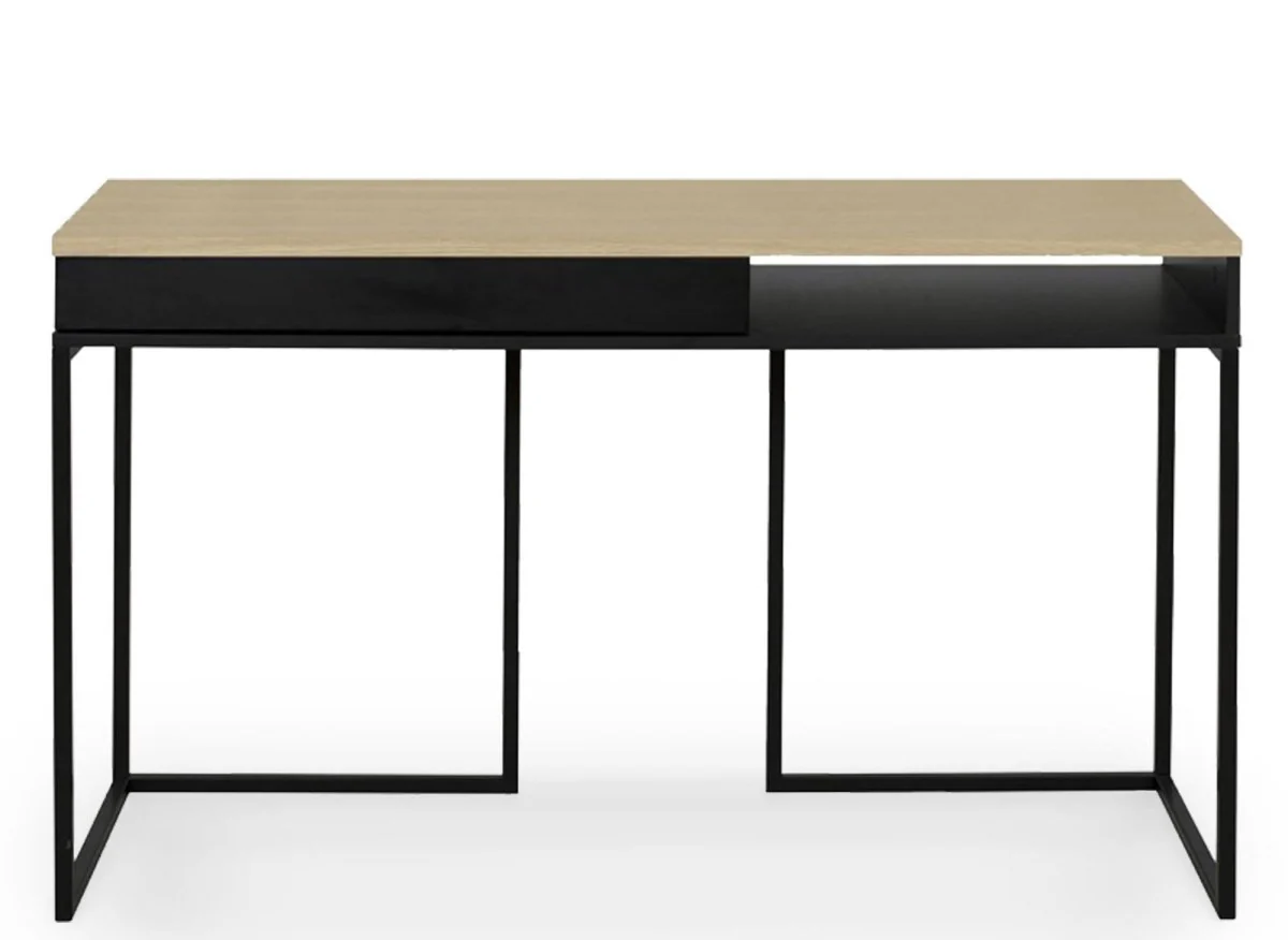 Bureau industriel avec tiroir et rangement en bois et métal COLETTE - Image 8