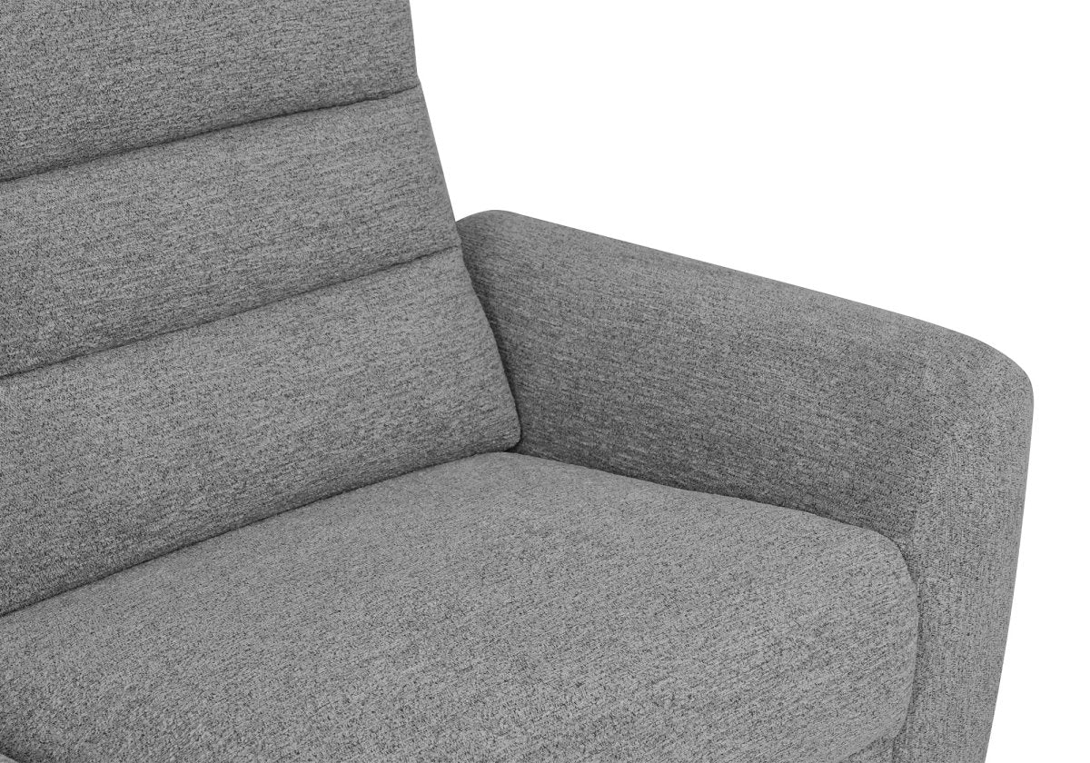 Canapé 3 places relax électrique en tissu bouclette gris DAVY - Image 9