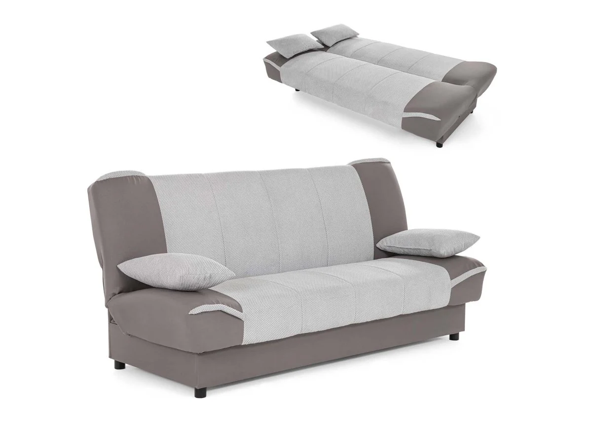 Canapé clic clac gris convertible NATI - Image 6