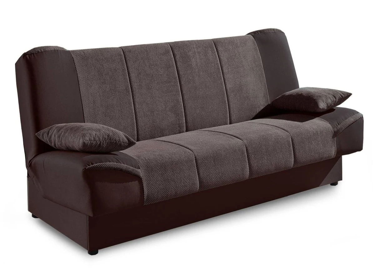 Canapé clic clac marron convertible NATI - Image 3