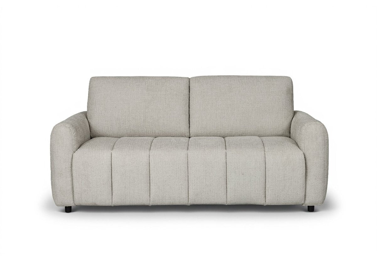 Canapé convertible express 3 places en tissu beige ISANDRO - Image 6