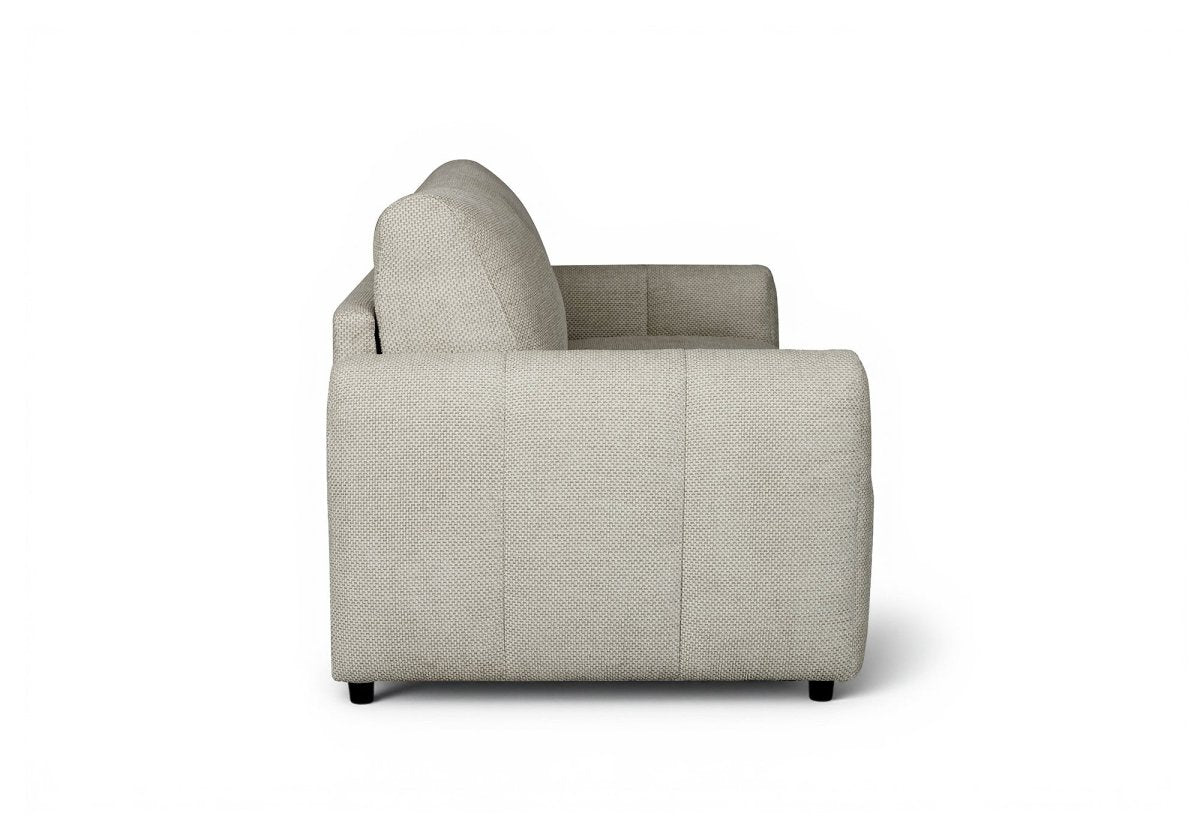 Canapé convertible express 3 places en tissu beige ISANDRO - Image 8