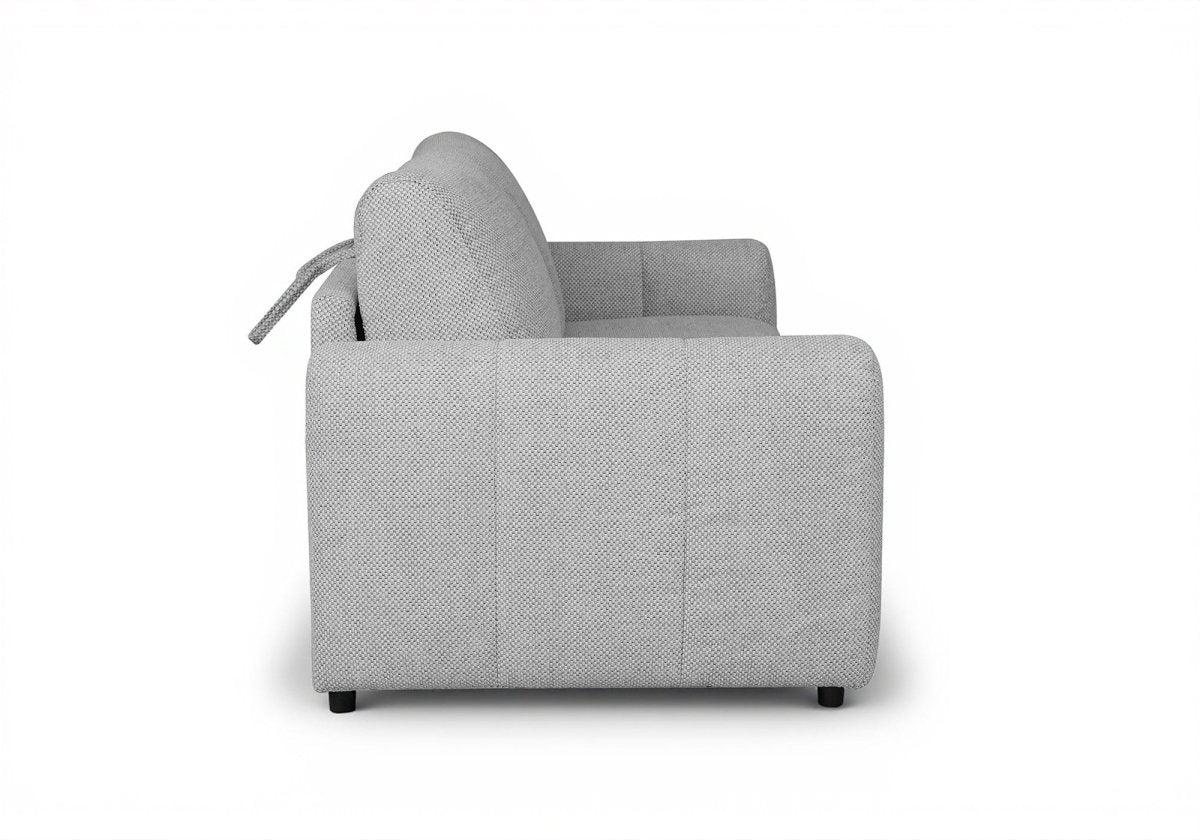 Canapé convertible express 3 places en tissu gris ISANDRO - Image 8