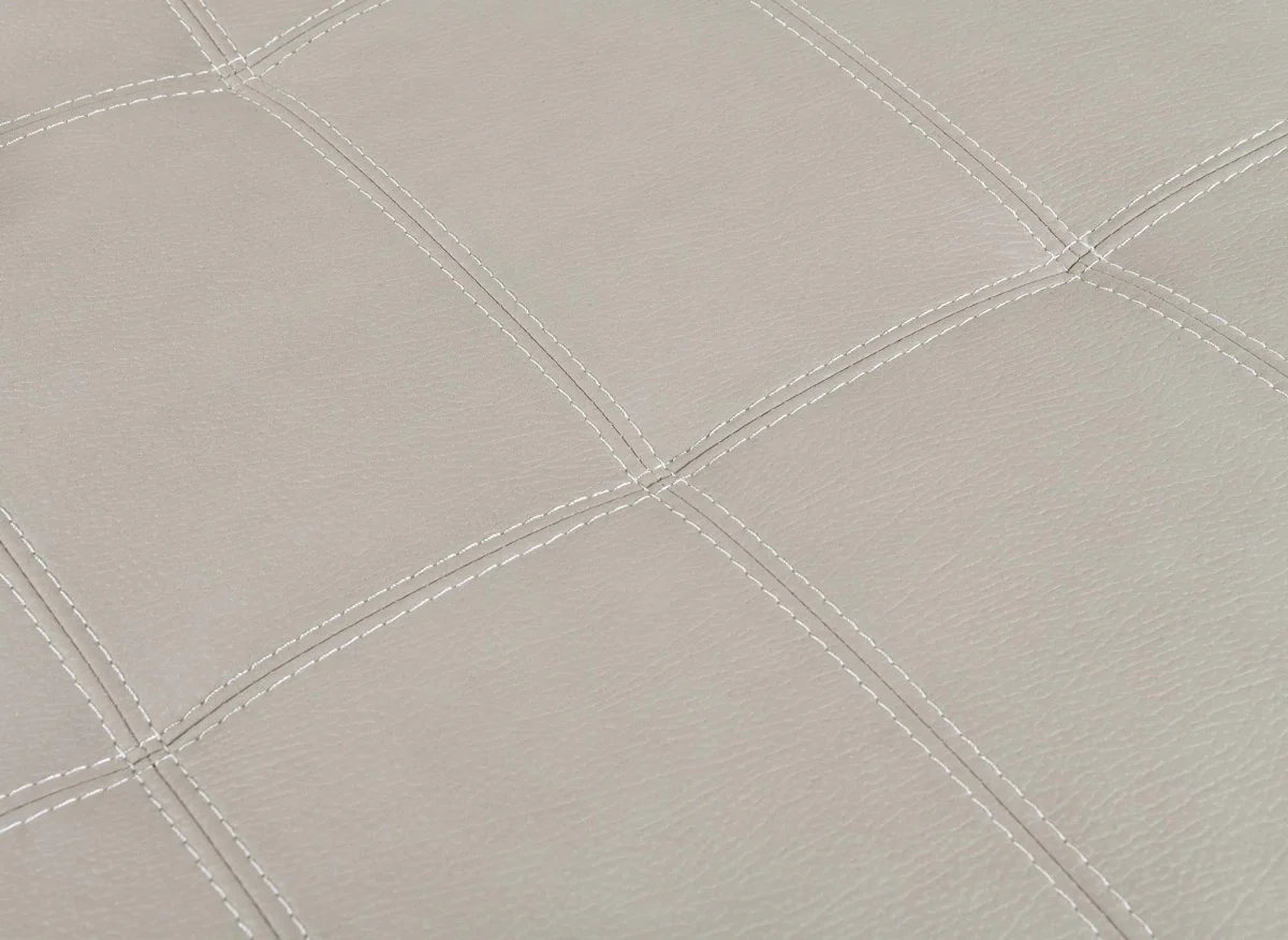 Canapé convertible et panoramique avec coffre de rangement en tissu beige OLIVER - Angle Droit - Image 9