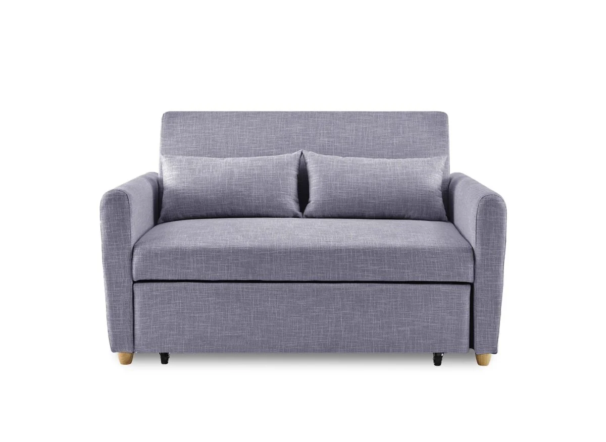 Canapé convertible 3 places en tissu gris KALAYA - Image 6