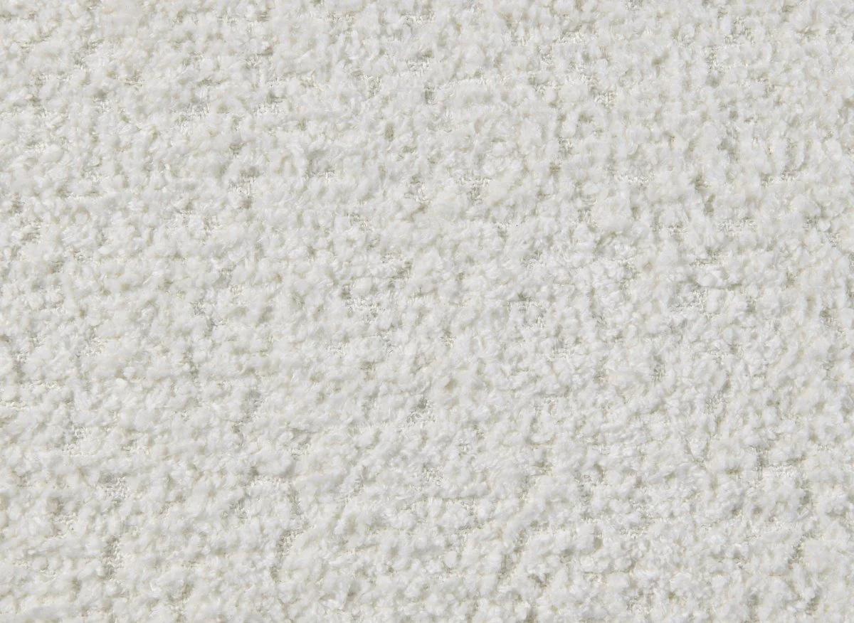 Canapé d'angle convertible avec coffre en tissu bouclette écru HAVEN - Angle gauche - Image 12