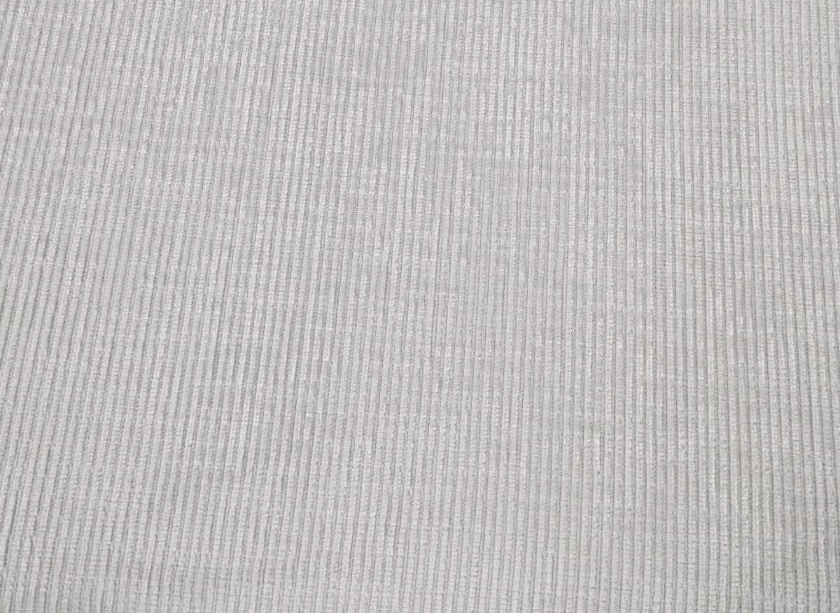 Canapé d'angle convertible avec coffre en velours chiné blanc écru LUFY - Angle gauche - Image 8