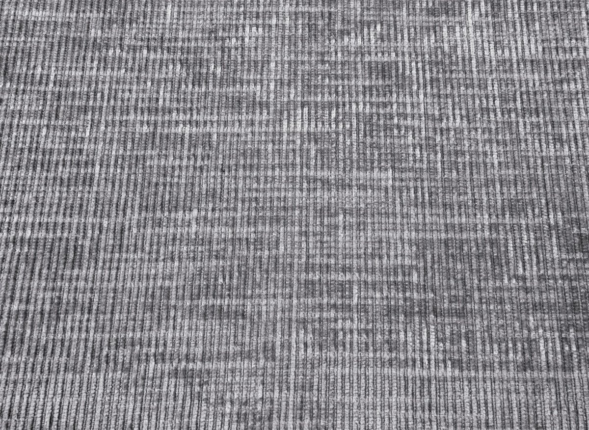 Canapé d'angle convertible avec coffre en velours chiné gris LUFY - Angle gauche - Image 8