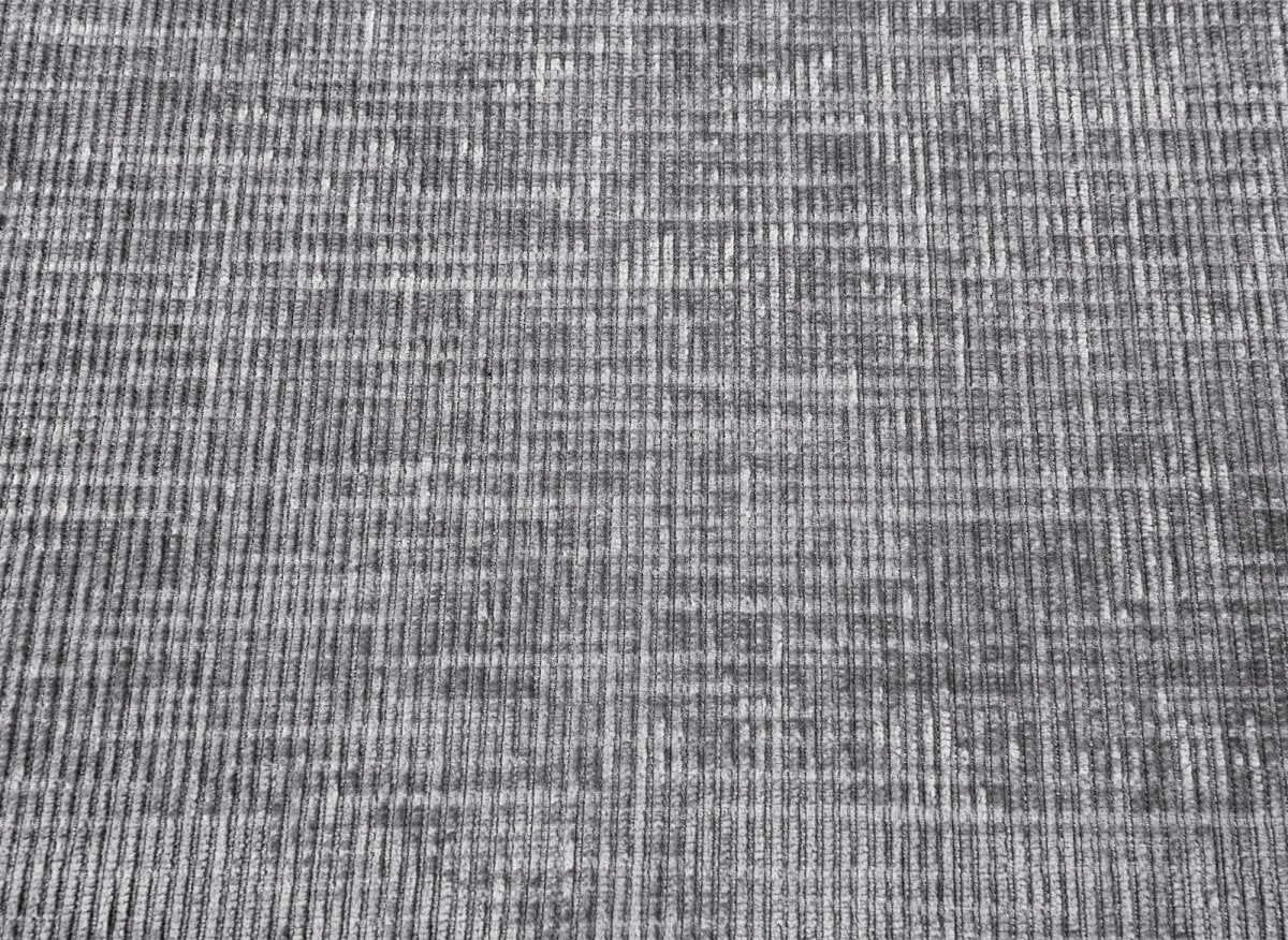 Canapé d'angle convertible avec coffre en velours chiné gris LUFY - Angle droit - Image 8