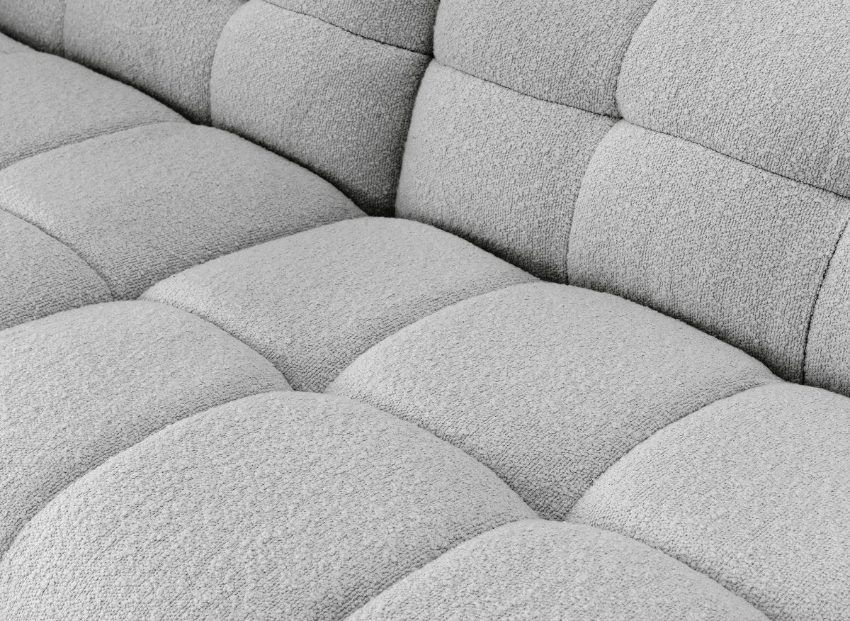 Canapé d'angle effet peau de mouton gris BELLA - Angle gauche - Image 7