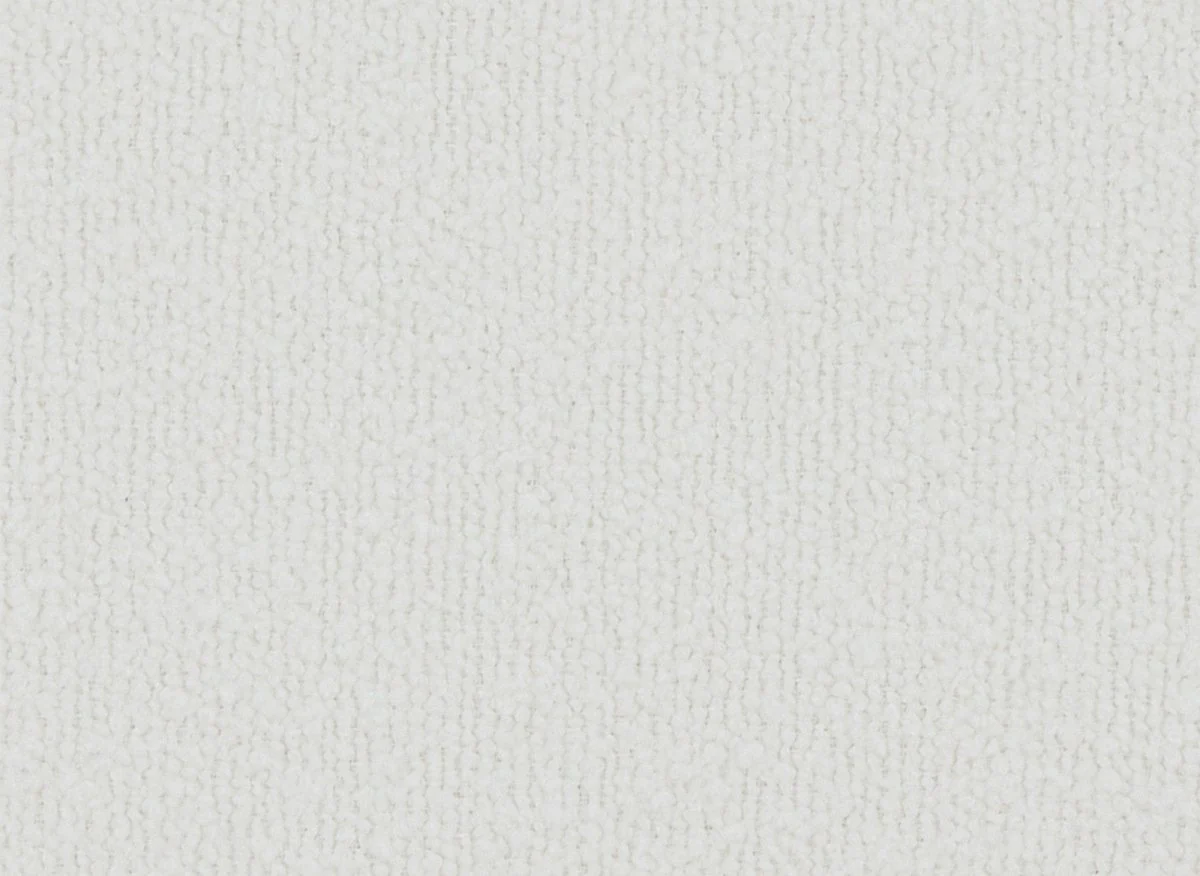 Canapé d'angle fixe modulable avec 1 pouf en tissu effet peau de mouton blanc écru HARLEM XL - Image 10