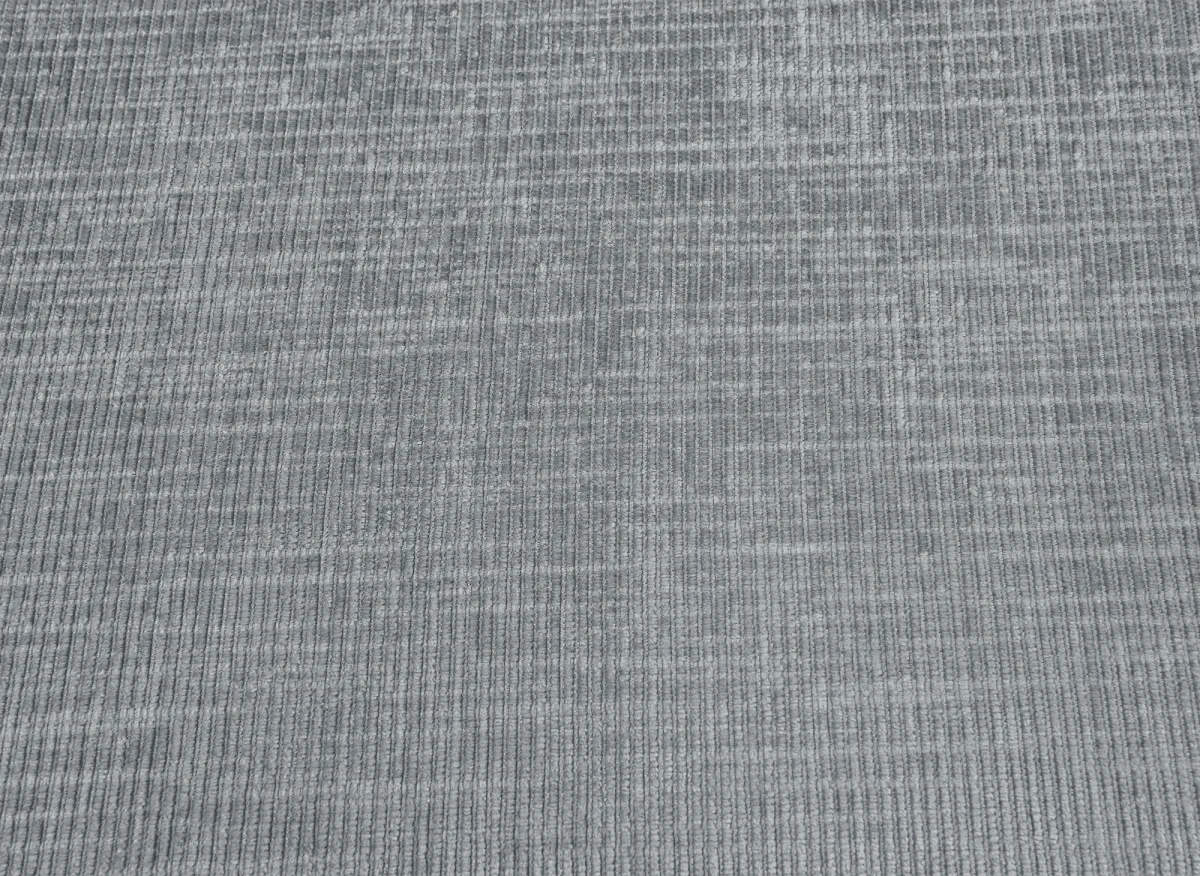 Canapé panoramique convertible avec coffre en velours chiné gris MARIANO- Angle gauche - Image 8