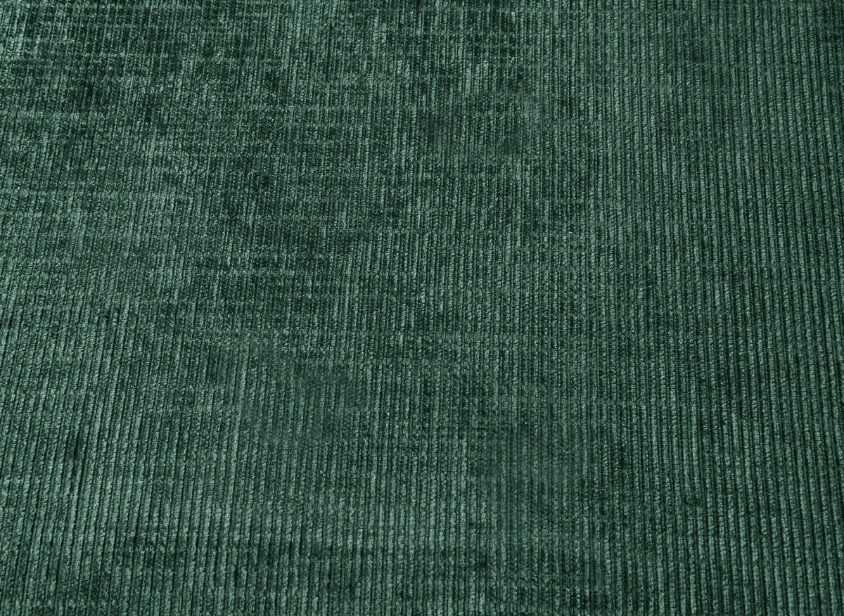 Canapé panoramique convertible avec coffre en velours chiné vert olive MARIANO- Angle gauche - Image 7