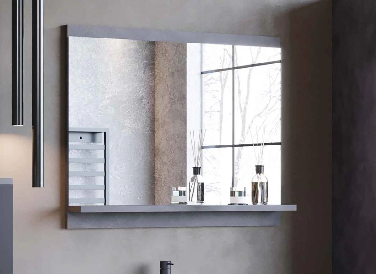 Ensemble meubles salle de bain design suspendu - Gris anthracite et noir ALBY - Image 5
