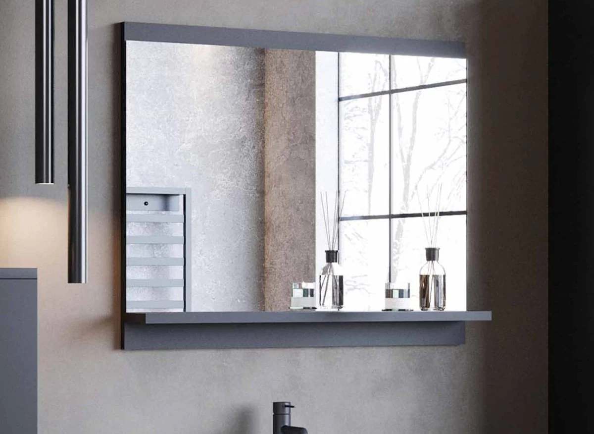 Ensemble meubles salle de bain design suspendu - Noir mat ALBY - Image 3