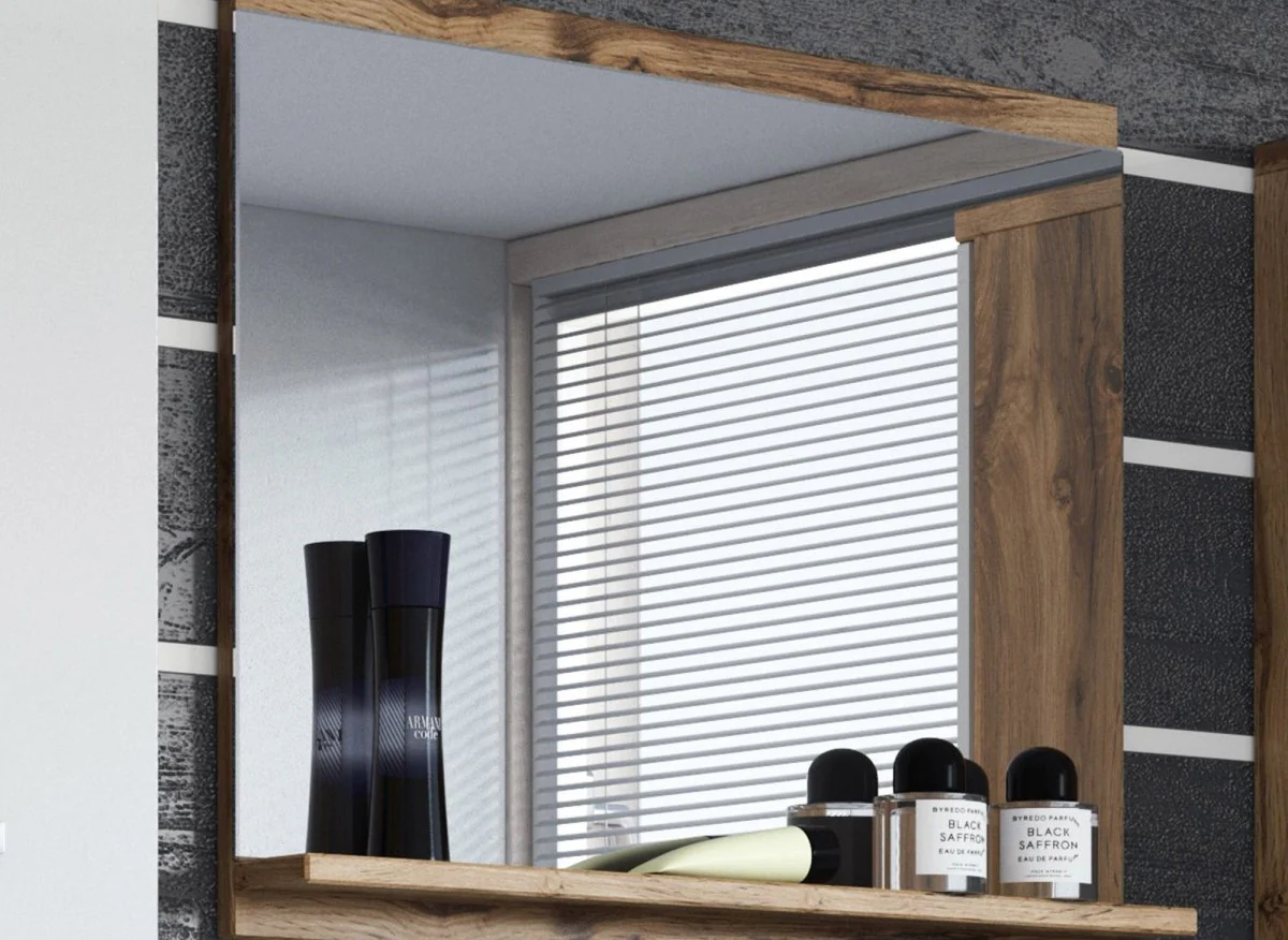 Ensemble meubles salle de bain suspendu XL - Bois et blanc HARMONY - Image 3