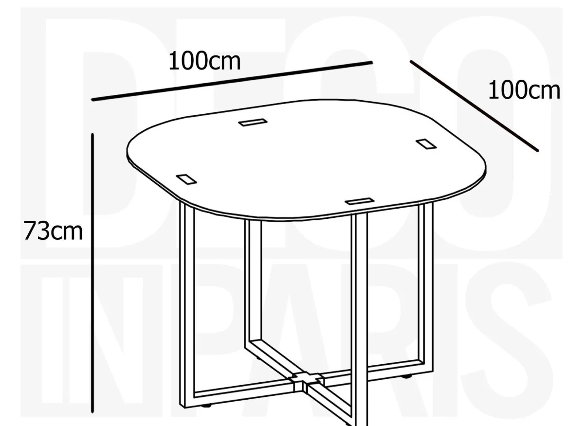 Ensemble table + 4 chaises encastrables grises FLEN - Image 9