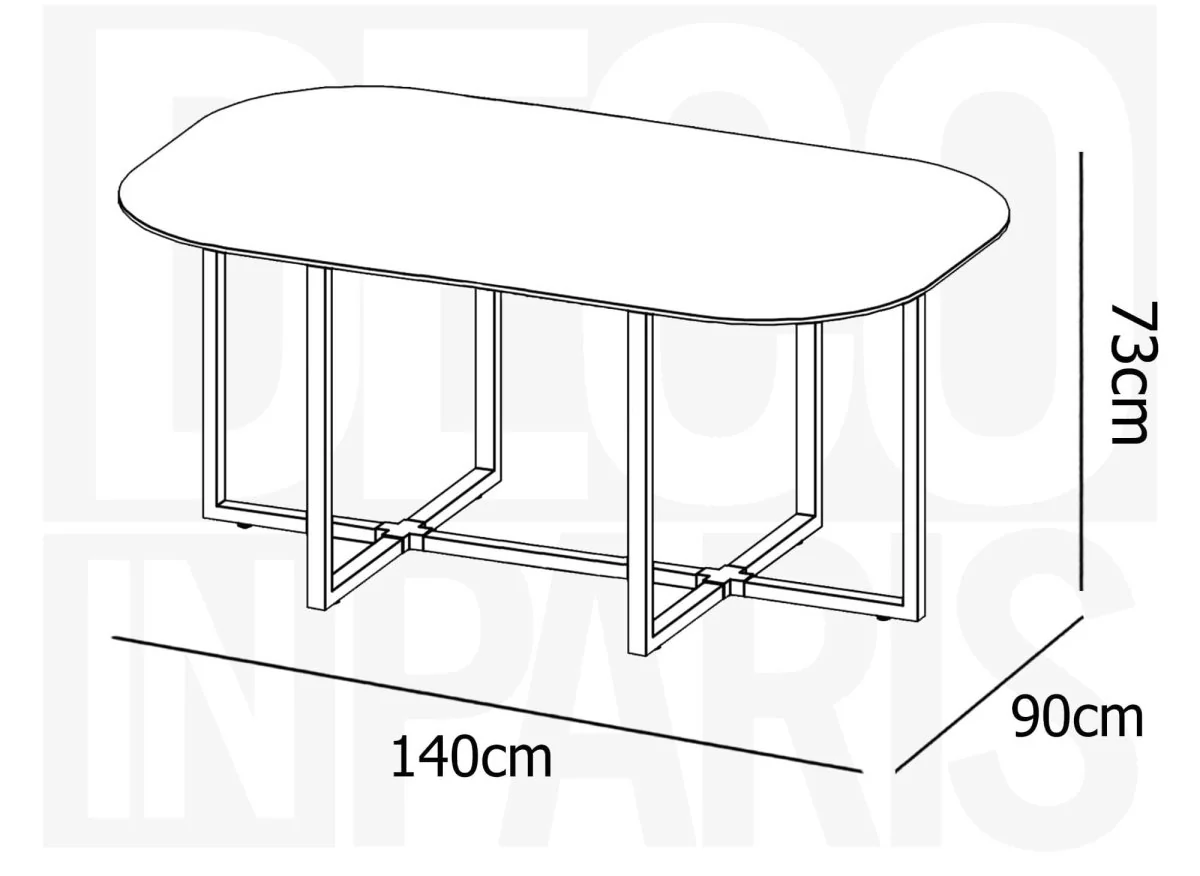 Ensemble table + 6 chaises encastrables beige FLEN XL - Image 7