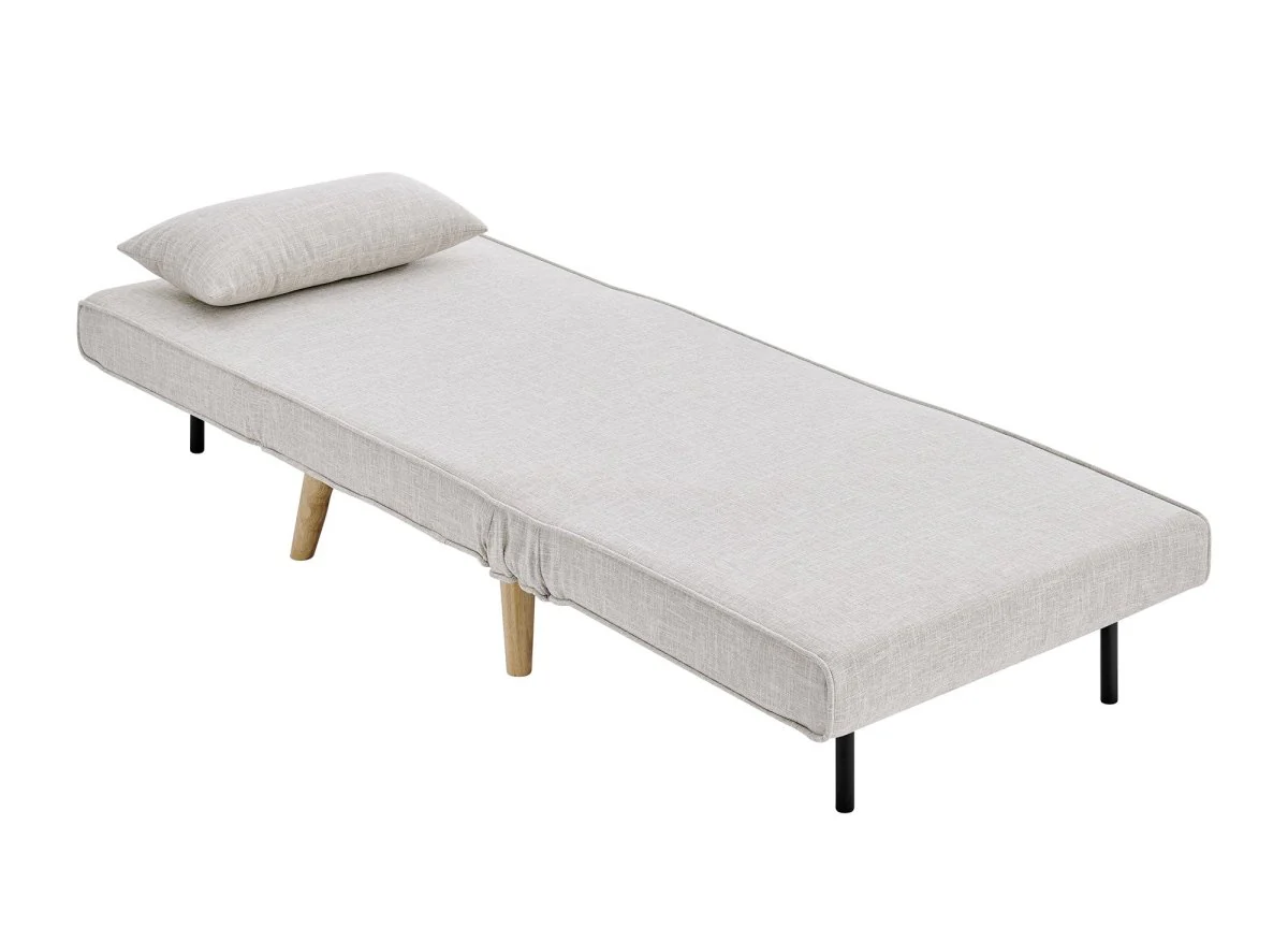 Fauteuil convertible en tissu beige TONKA - Image 5