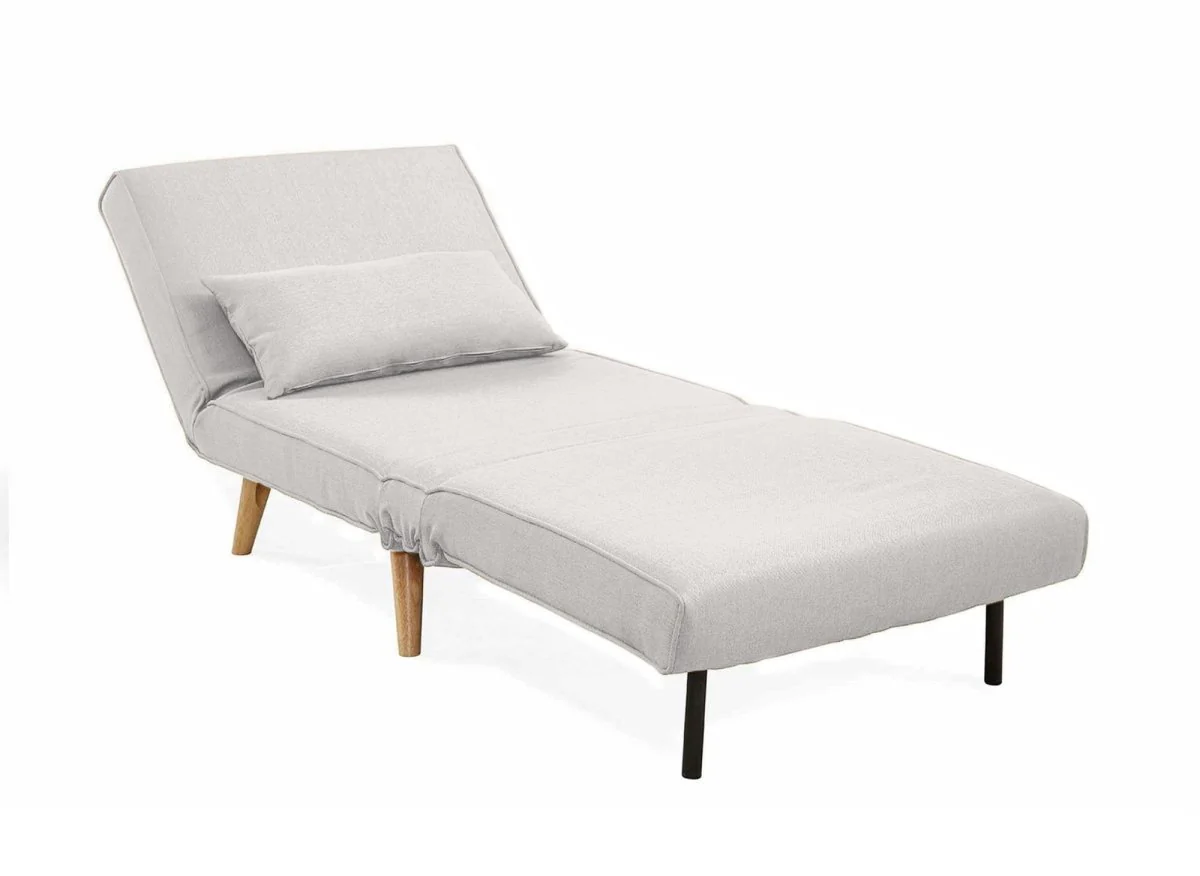 Fauteuil convertible en tissu beige TONKA - Image 9