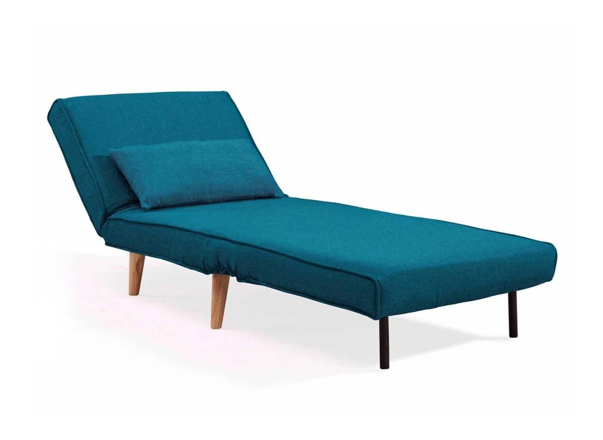 Fauteuil convertible en tissu bleu TONKA - Image 5