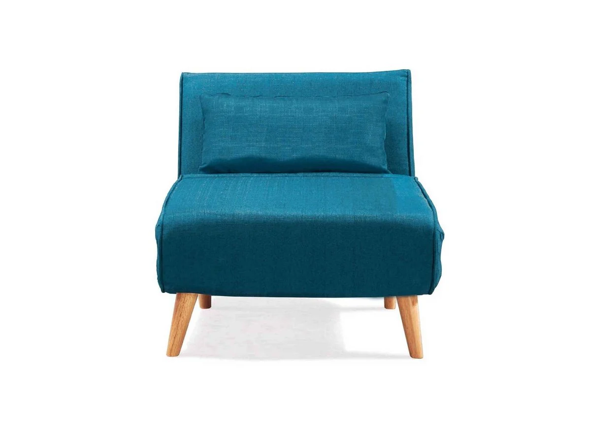 Fauteuil convertible en tissu bleu TONKA - Image 6