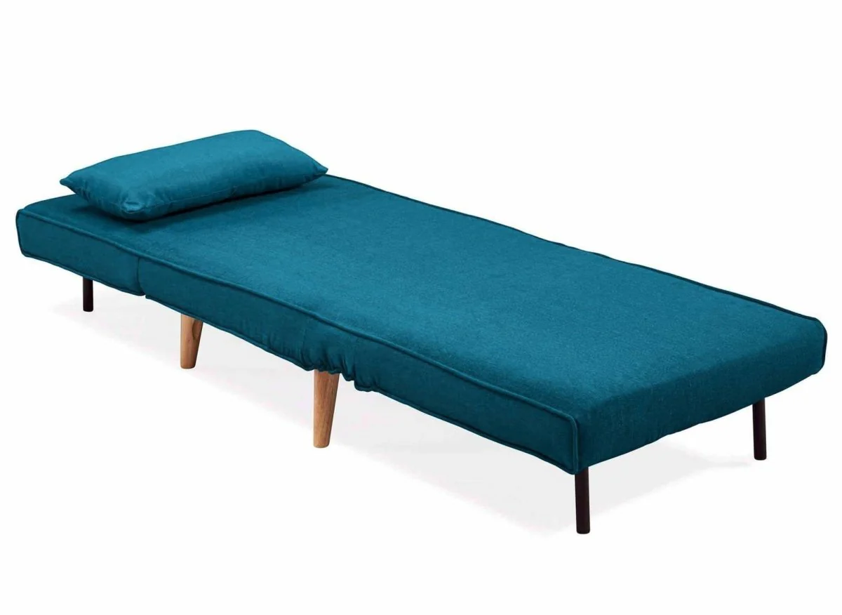 Fauteuil convertible en tissu bleu TONKA - Image 7