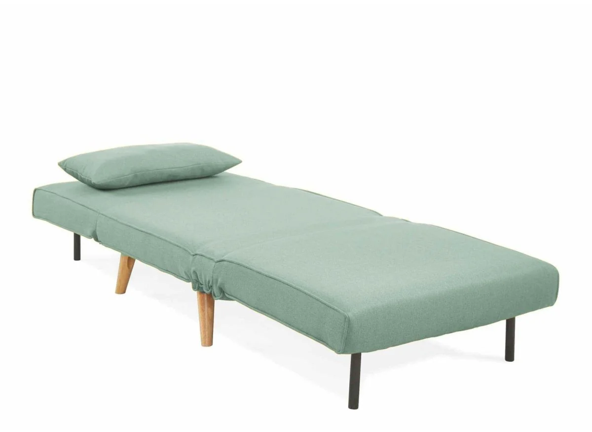 Fauteuil convertible en tissu vert d'eau TONKA - Image 5