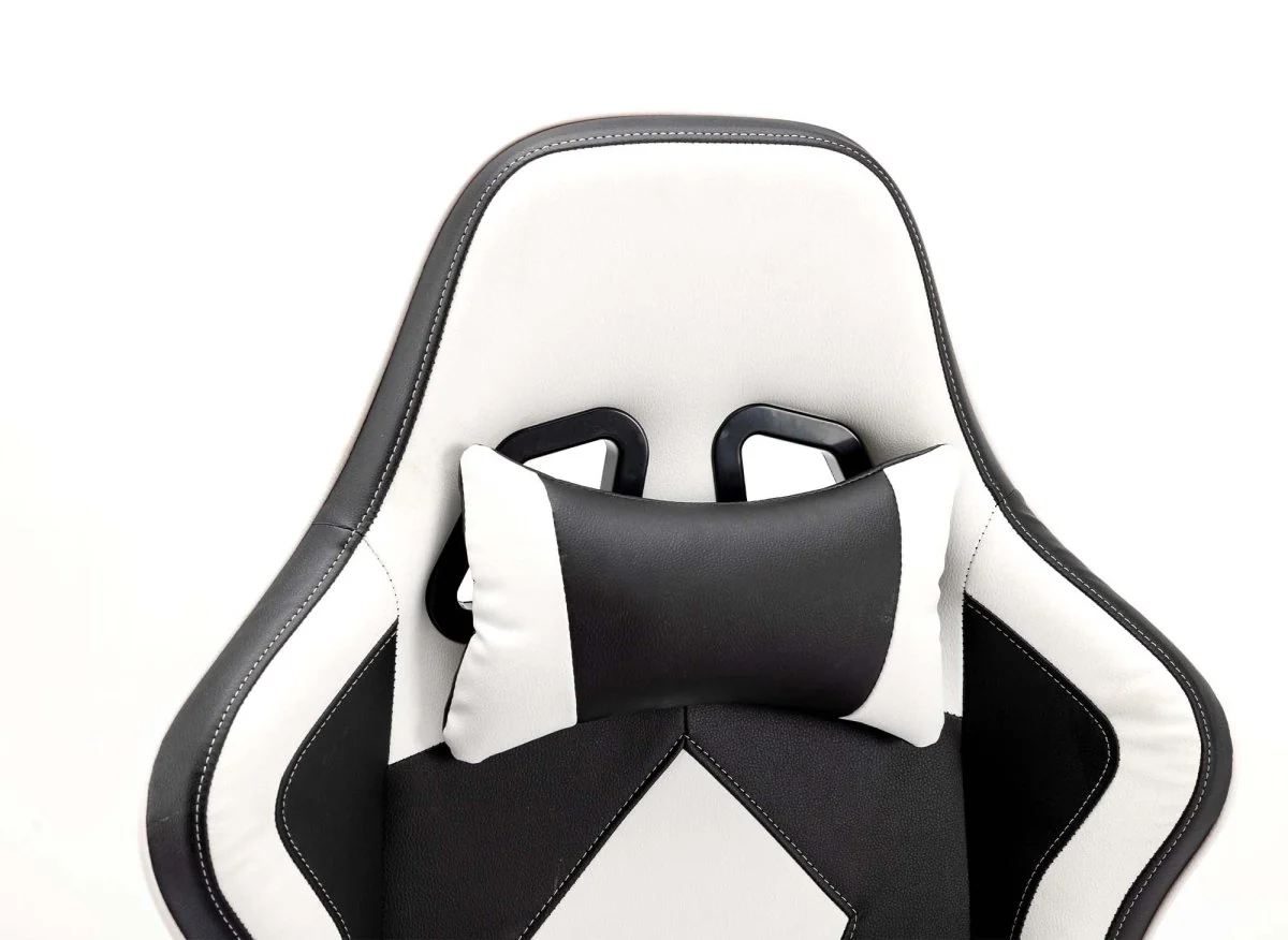 Fauteuil de bureau gaming en simili cuir noir et blanc SOUL - Image 8