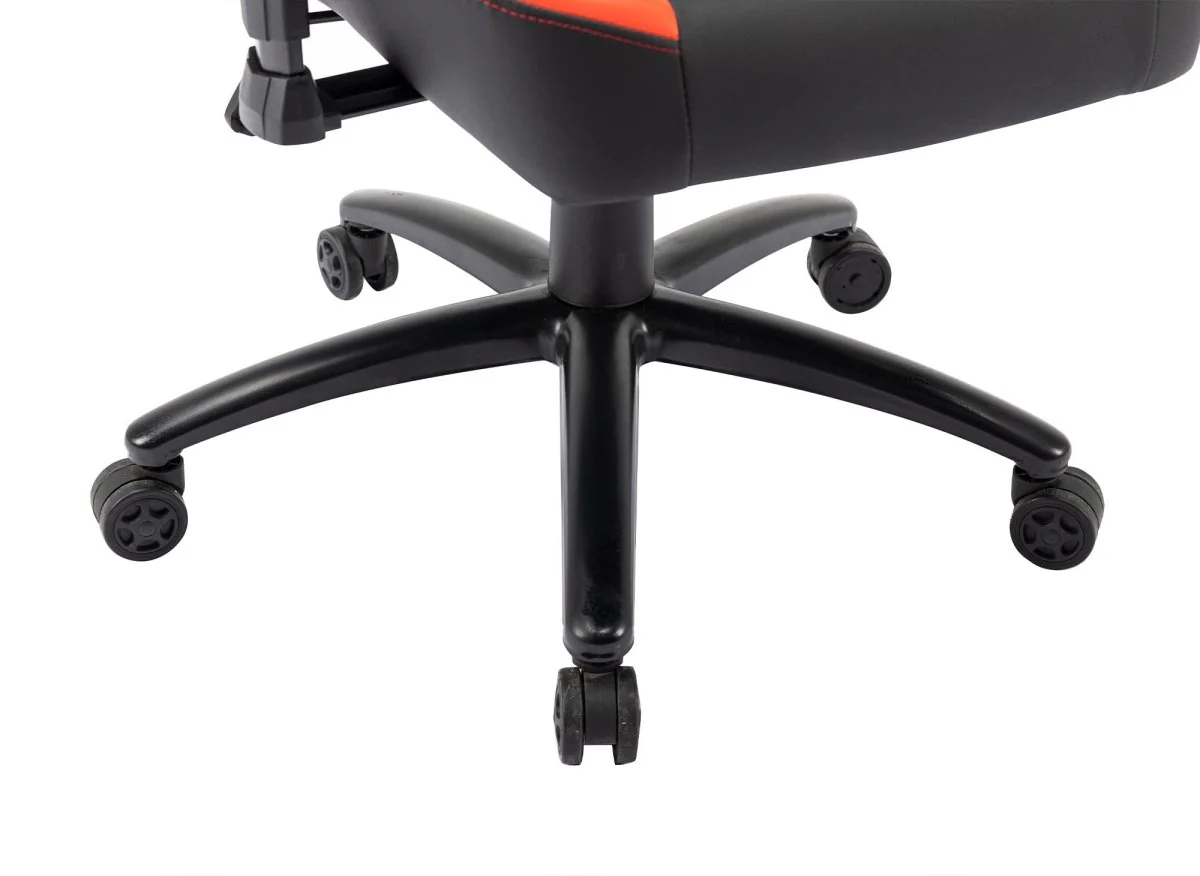 Fauteuil de bureau gaming en simili cuir noir et rouge EVALD - Image 10