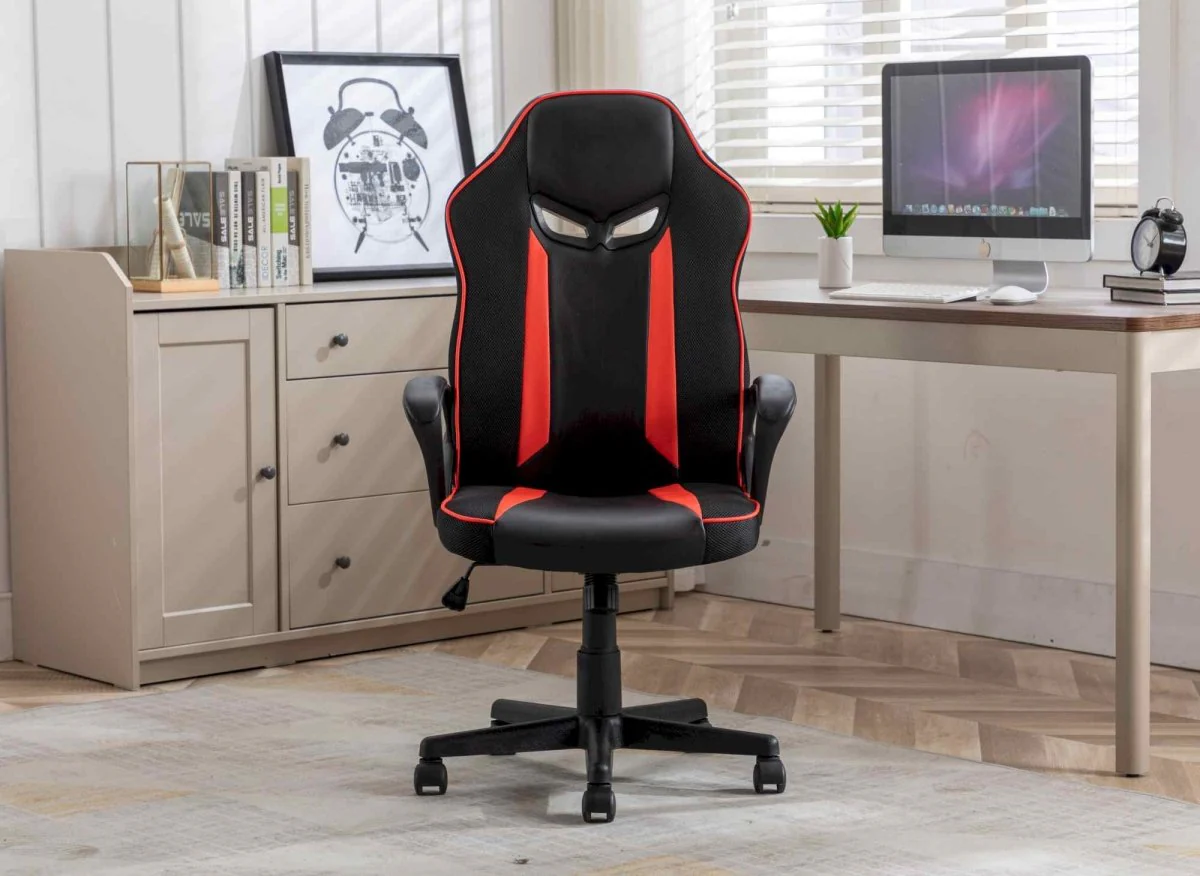 Fauteuil de bureau gaming noir et rouge MICRON - Image 4