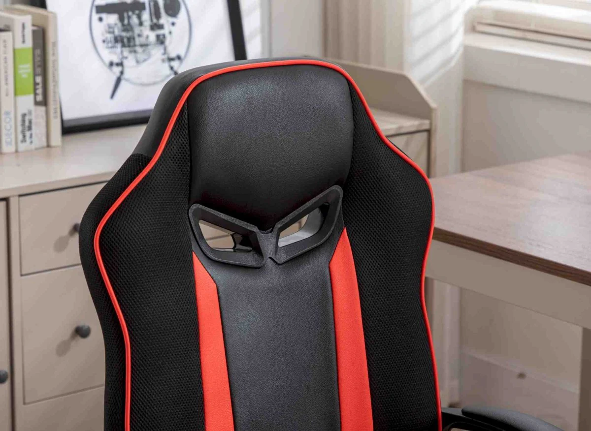 Fauteuil de bureau gaming noir et rouge MICRON - Image 5