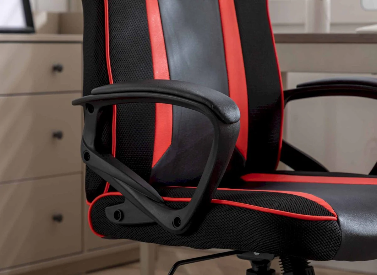 Fauteuil de bureau gaming noir et rouge MICRON - Image 6