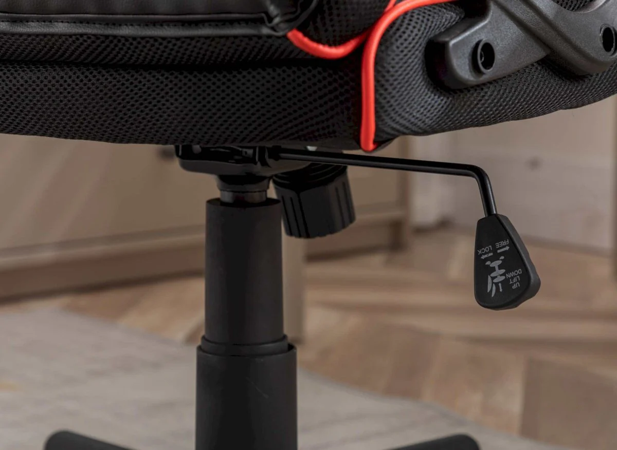 Fauteuil de bureau gaming noir et rouge MICRON - Image 7