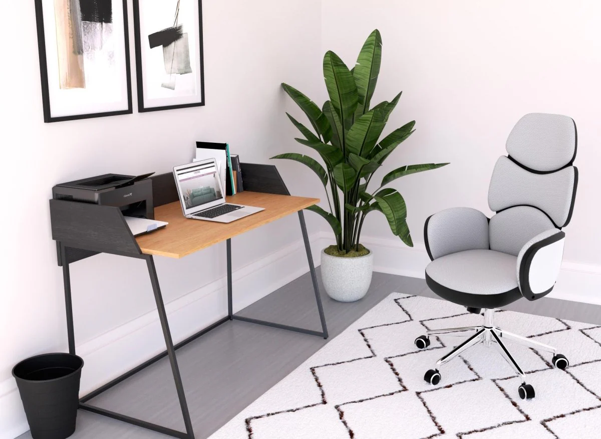 Fauteuil de bureau gris clair ALFA - Image 4