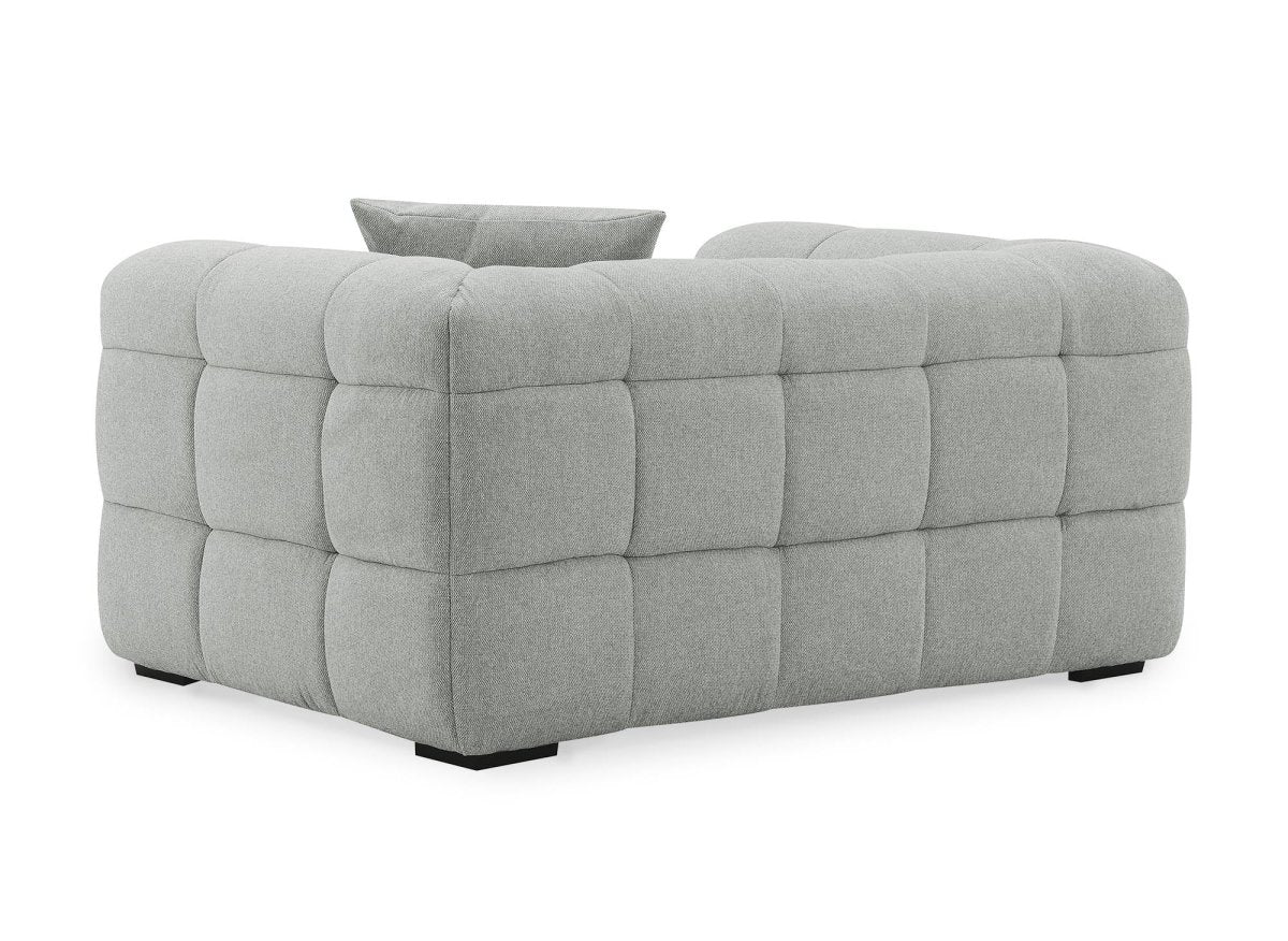 Fauteuil en tissu gris BELLA - Image 5