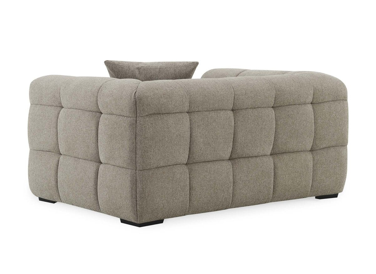 Fauteuil en tissu taupe BELLA - Image 5