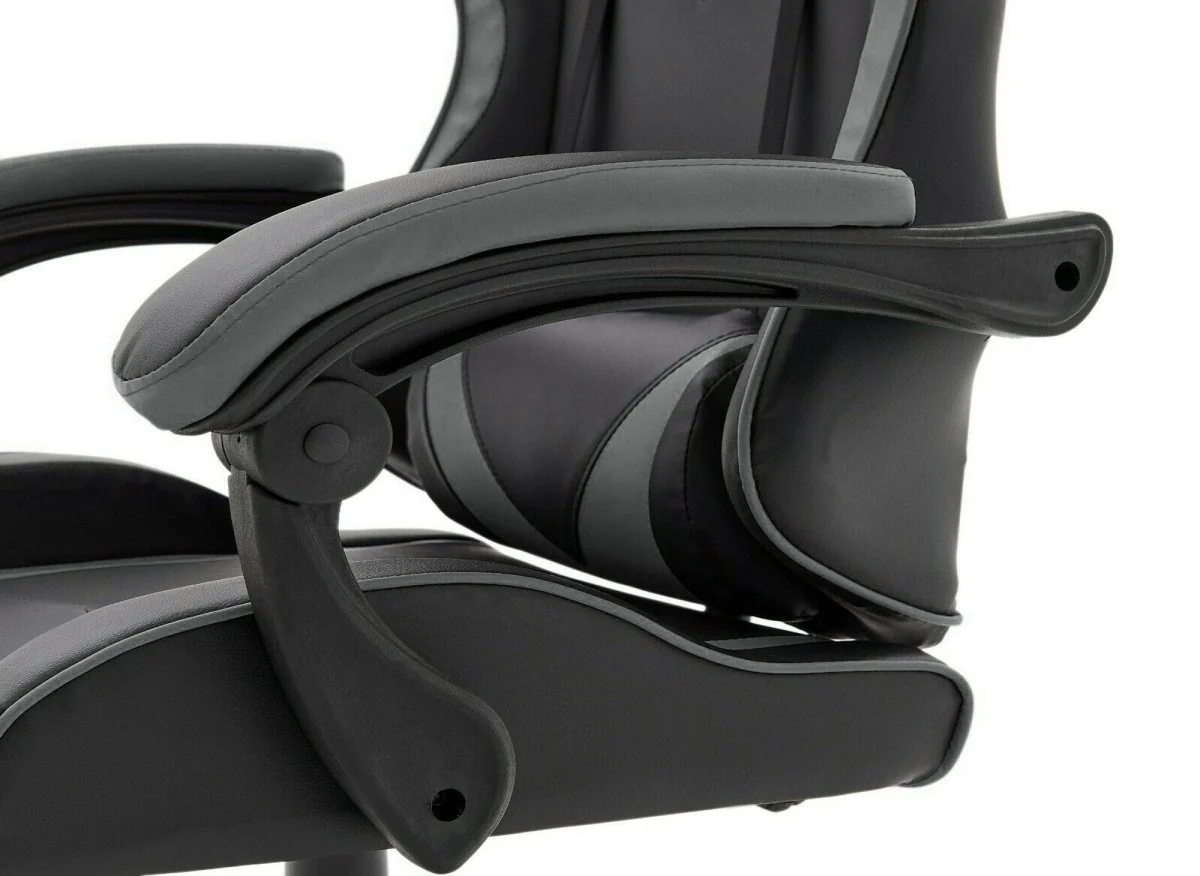 Fauteuil gaming en simili cuir noir et gris PIXEL - Image 5