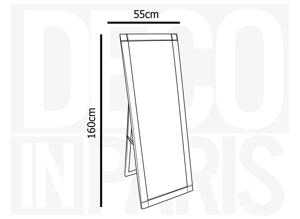 Grand miroir rectangulaire sur pied MALIA - Image 4