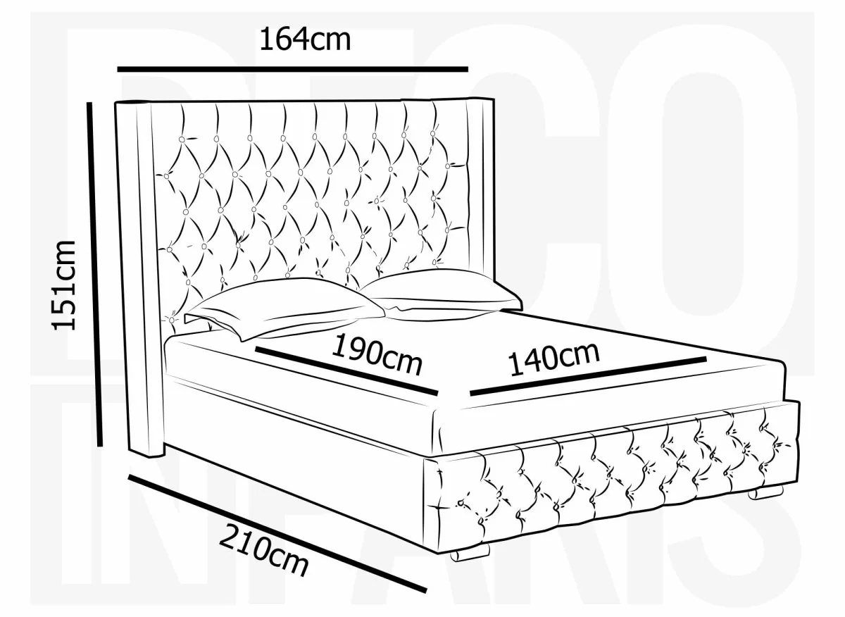 Lit coffre en tissu lin gris 140X190 cm MAXI - Image 9