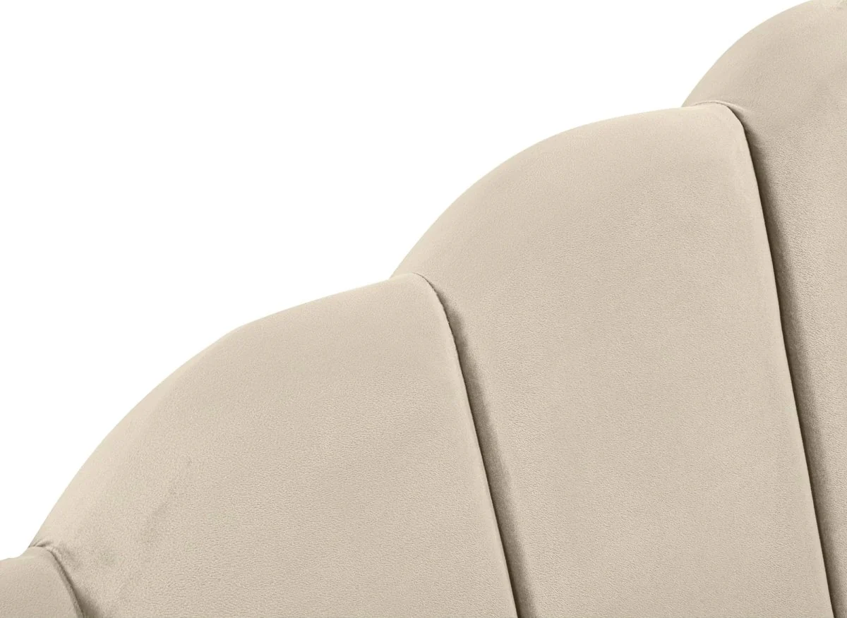 Lit coffre en velours beige 140x190 cm ELVIRA - Image 8