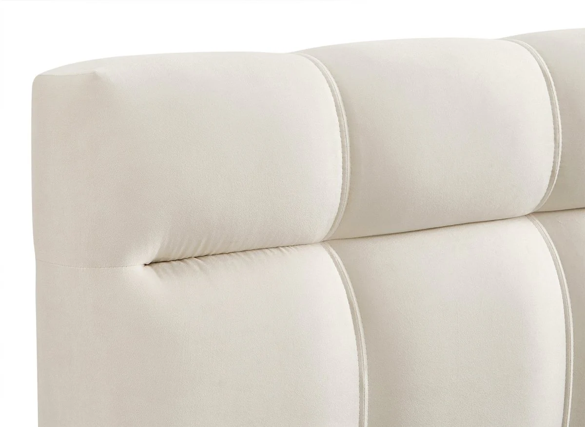 Lit coffre en velours beige 180x200 cm GEORGINA - Image 7