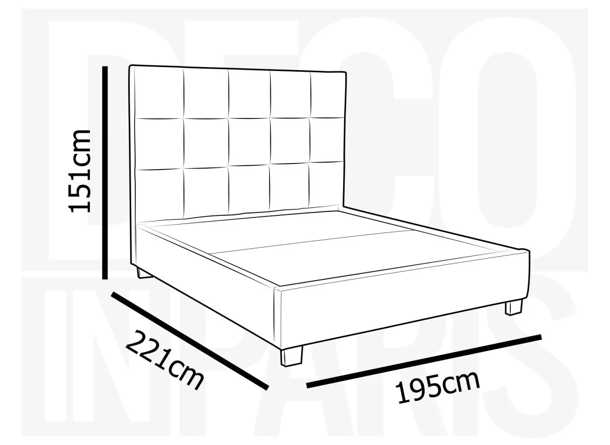 Lit coffre en velours gris design CAROLINE 180 x 200 cm - Image 9