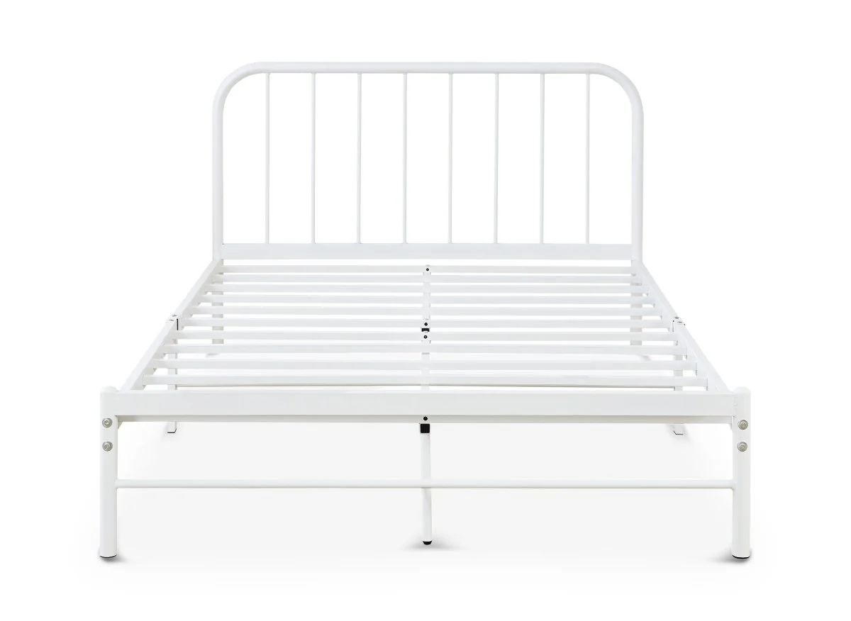 Lit double en métal blanc GASTON 160x200 cm - Image 4