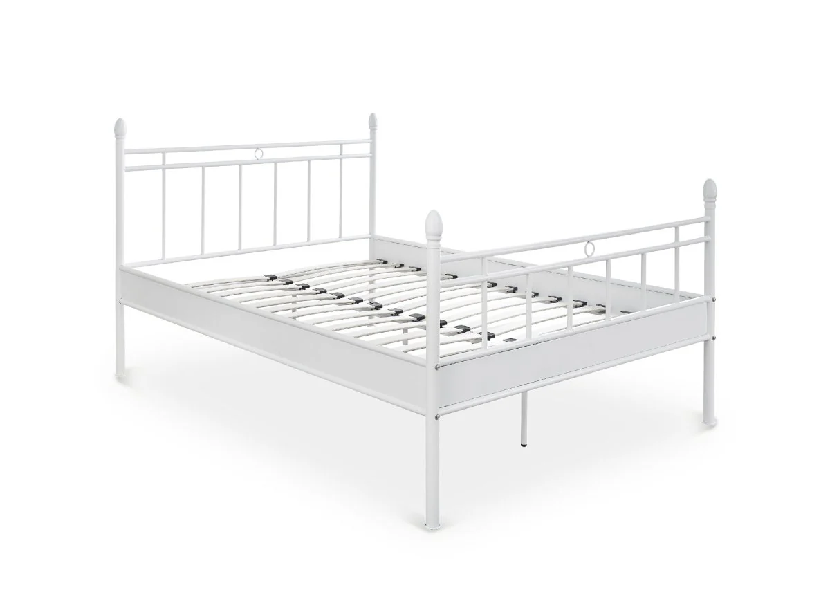 Lit double en métal blanc KADY 140 x 190 cm - Image 3